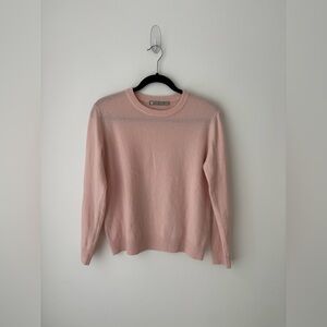 In Cashmere 100% Cashmere Blush Pink Crewneck Sweater Size L
